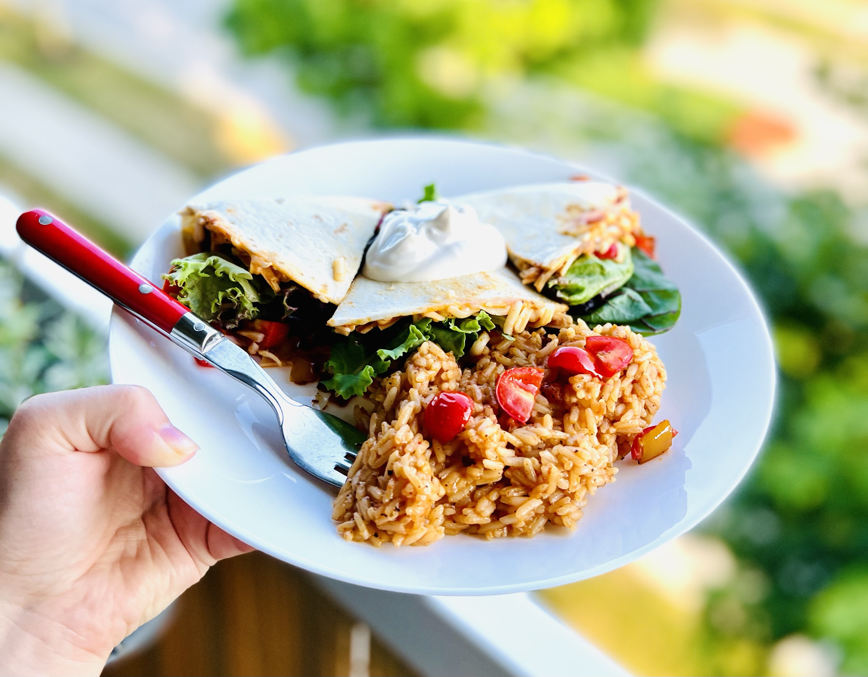 Bean and Veggie Quesadillas